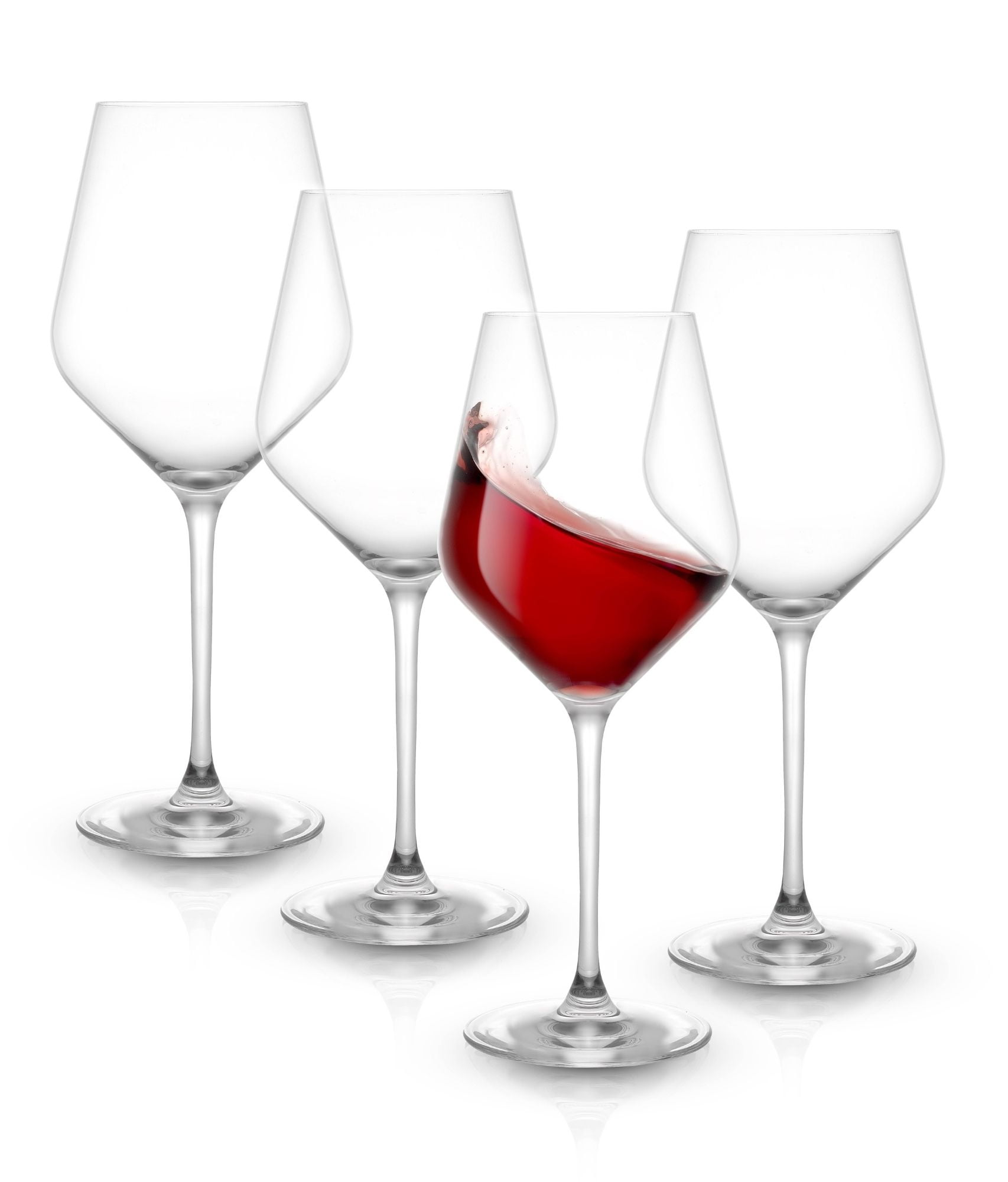Layla 17 oz Clear Crystal Red Wine Glasses Set of 4