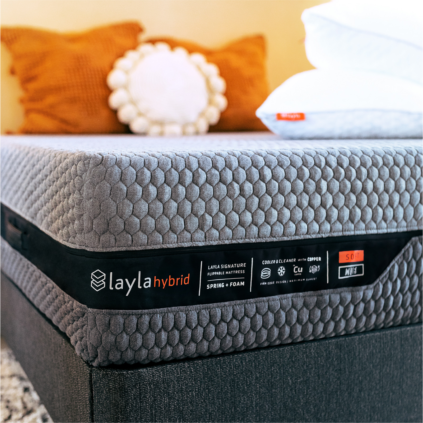 Layla Sleep Hybrid Foam Mattress | Flippable to a Soft or Firm Side (Queen) - image 1 of 7