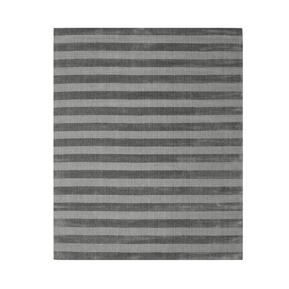 EORC FM12BL4X6 Hand-Knotted Wool Loop and Pile Blue/ Gray Hand-Knotted Rug, 4' x 6', Blue and Gray Area Rug