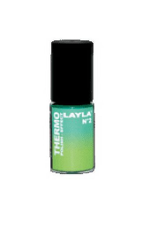 Layla Thermo Polish Effect Color Changing Nail Lacquer #2 Green to Light Green