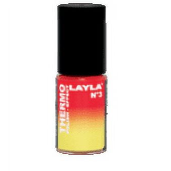 Layla Thermo Polish Effect Color Changing Nail Lacquer #3 Red to Yellow