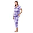 thumbnail image 1 of Layla Women's Sleepwear 2-Piece Knit Short Sleeve Top and Pant Pajama Set, Sizes XS-4X, 1 of 6