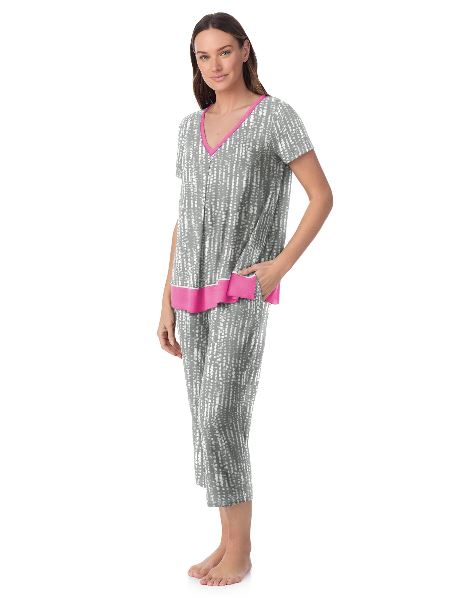 2 Piece Argyle Knit Pajama Set with Sleep Band