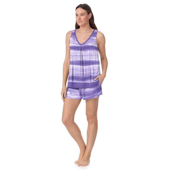 Layla Women's Sleepwear 2-Piece Knit Tank and Shorty Boxer Pajama Set, XS-4X