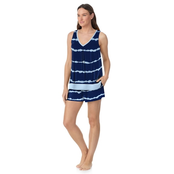 Layla Women's Sleepwear 2-Piece Knit Tank and Shorty Boxer Pajama Set, XS-4X