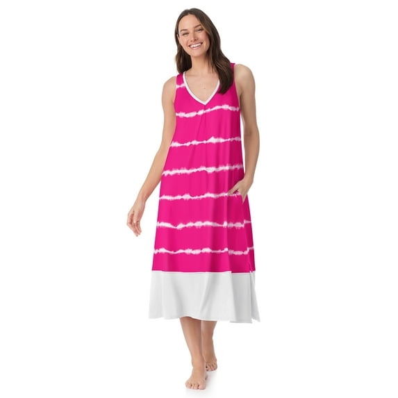 Layla Women’s Sleepwear 44" Midi Knit Nightgown, Sizes XS-5X
