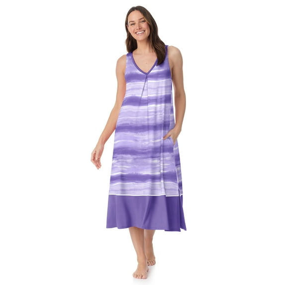 Layla Women’s Sleepwear 44" Midi Knit Nightgown, Sizes XS-5X