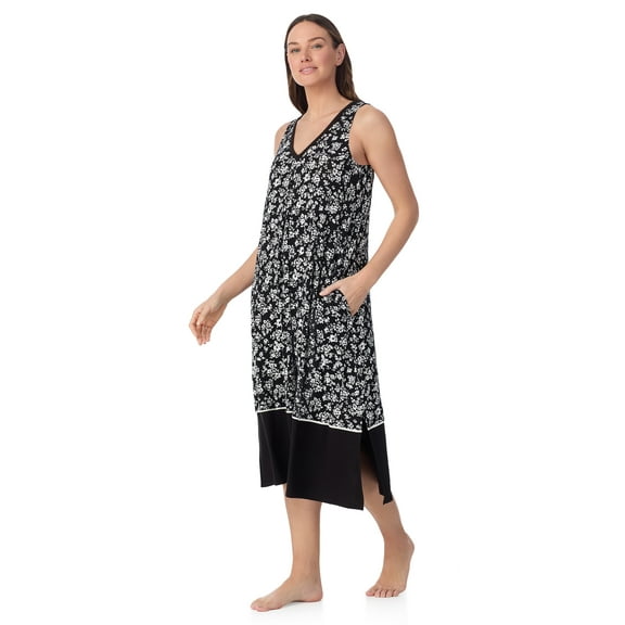 Layla Women’s Sleepwear 44" Midi Knit Nightgown, Sizes XS-5X