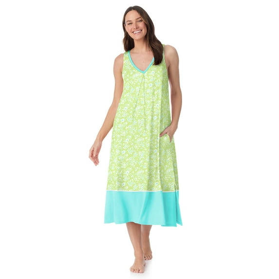 Layla Women’s Sleepwear 44" Midi Knit Nightgown, Sizes XS-5X