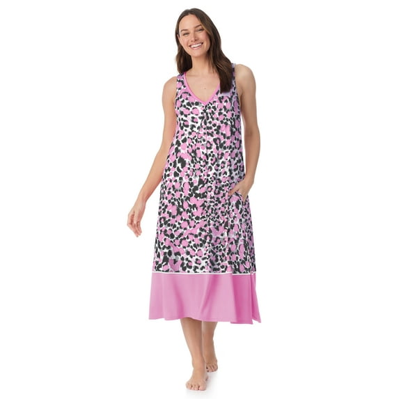 Layla Women’s Sleepwear 44" Midi Knit Nightgown, Sizes XS-5X