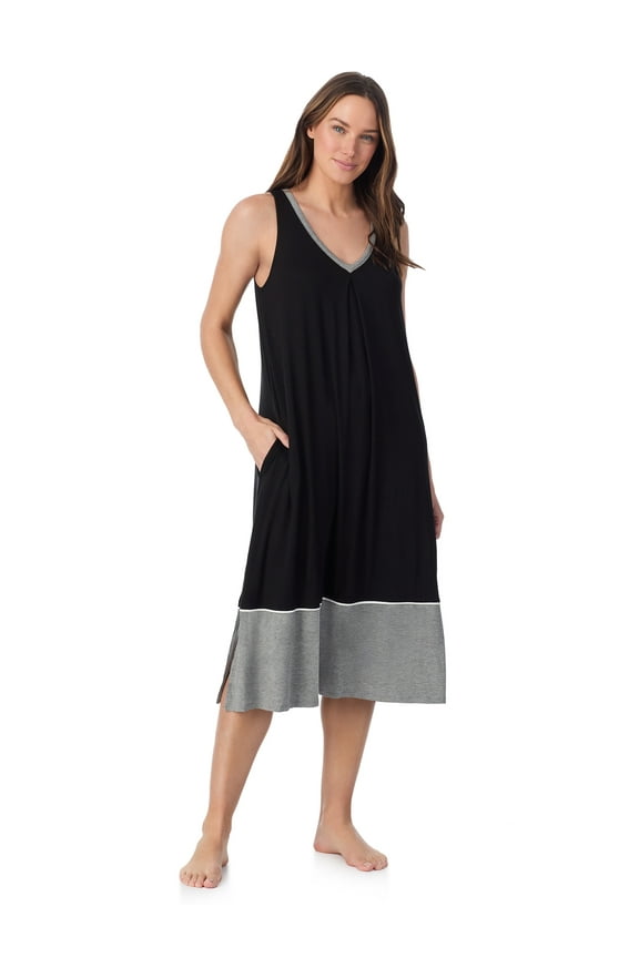 Women’s Sleepwear 44" Midi Knit Nightgown, Sizes XS-5X