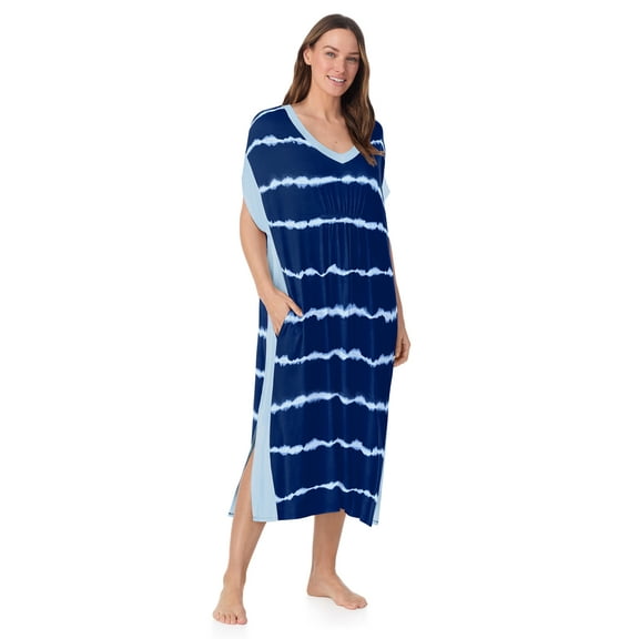 Layla Women’s Sleepwear 46” Knit Caftan, XS-5X