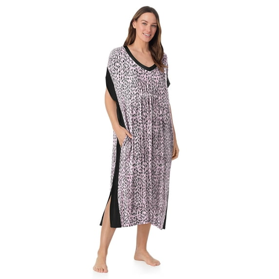 Layla Women’s Sleepwear 46” Knit Caftan, XS-5X