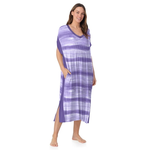 Layla Women’s Sleepwear 46” Knit Caftan, XS-5X