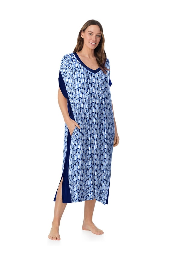 Women’s Sleepwear 46” Knit Caftan, XS-5X