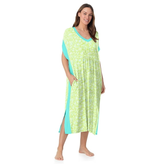 Layla Women’s Sleepwear 46” Knit Caftan, XS-5X