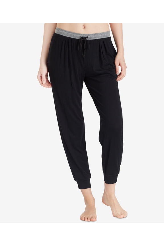 Womens Drawstring Cropped Jogger Pants Size L