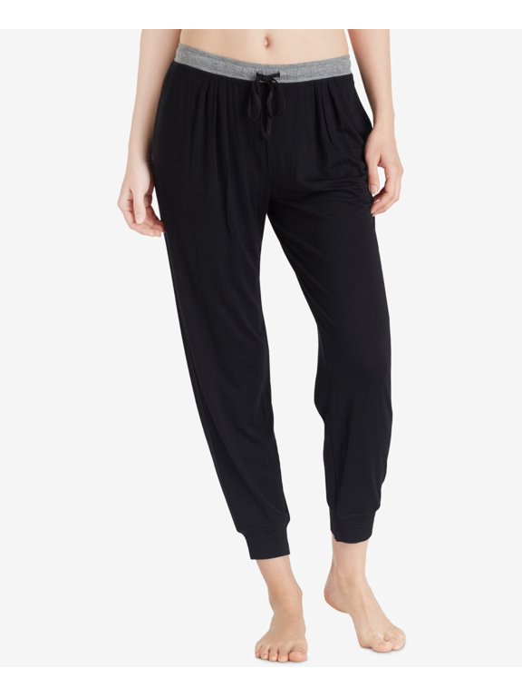 Womens Drawstring Cropped Jogger Pants Size L