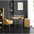 thumbnail image 1 of Layna Wooden Desk Natural/White 43.3L x 22.8W x 34.8H 1 Storage Drawer Side, 1 of 11