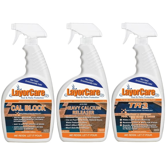 LayorCare Pool Cleaning Bundle Complete Pool Clean - HCR, Cal Block & TR3 — Residential Use, Standard Application