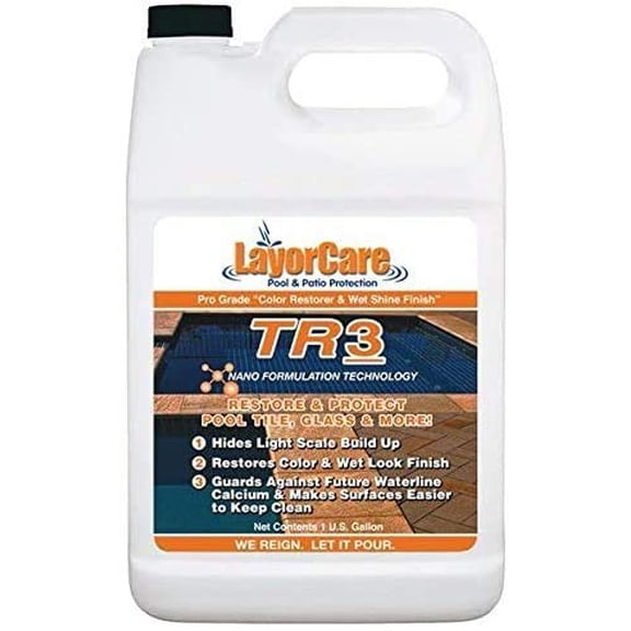 TR3-800-GL - Pool Tile Sealer, Restorer, & Protectant for Pool Tiles - Wet Look Tile Sealer to Restore Pool Tile 1 Gallon