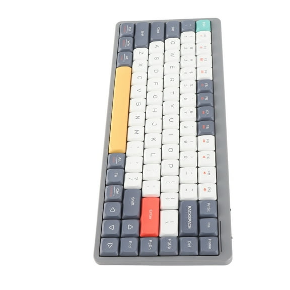 Layout Wireless Mechanical Keyboard 84 Keys 2.4G+BT5.0+Type C 3 Connections 75% Low Profile Layout Keyboards RGB Light Effect For Tablet Laptop Smartphone