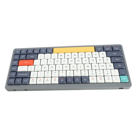 Layout Wireless Mechanical Keyboard 84 Keys 2.4G+BT5.0+Type C 3 Connections 75% Low Profile Layout Keyboards RGB Light Effect For Tablet Laptop Smartphone