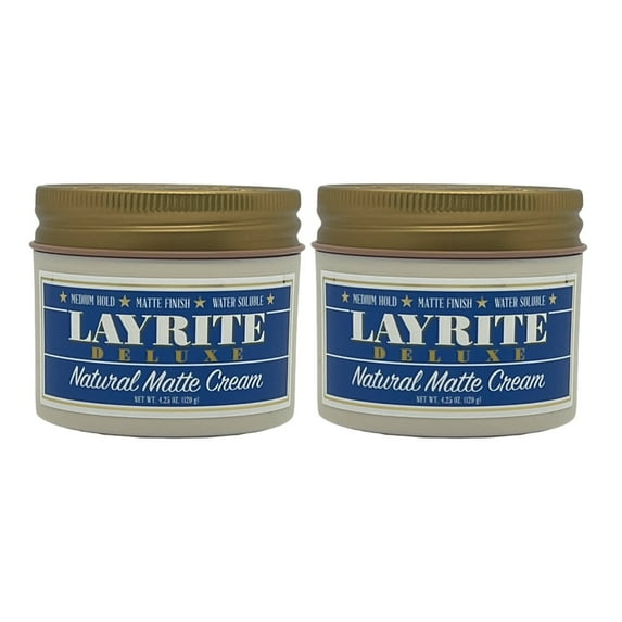 Layrite Natural Matte Cream 4.25 Oz (Pack of 2)