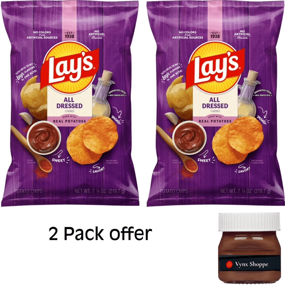 Lays All Dressed Potato Chips 7.75 oz Bag