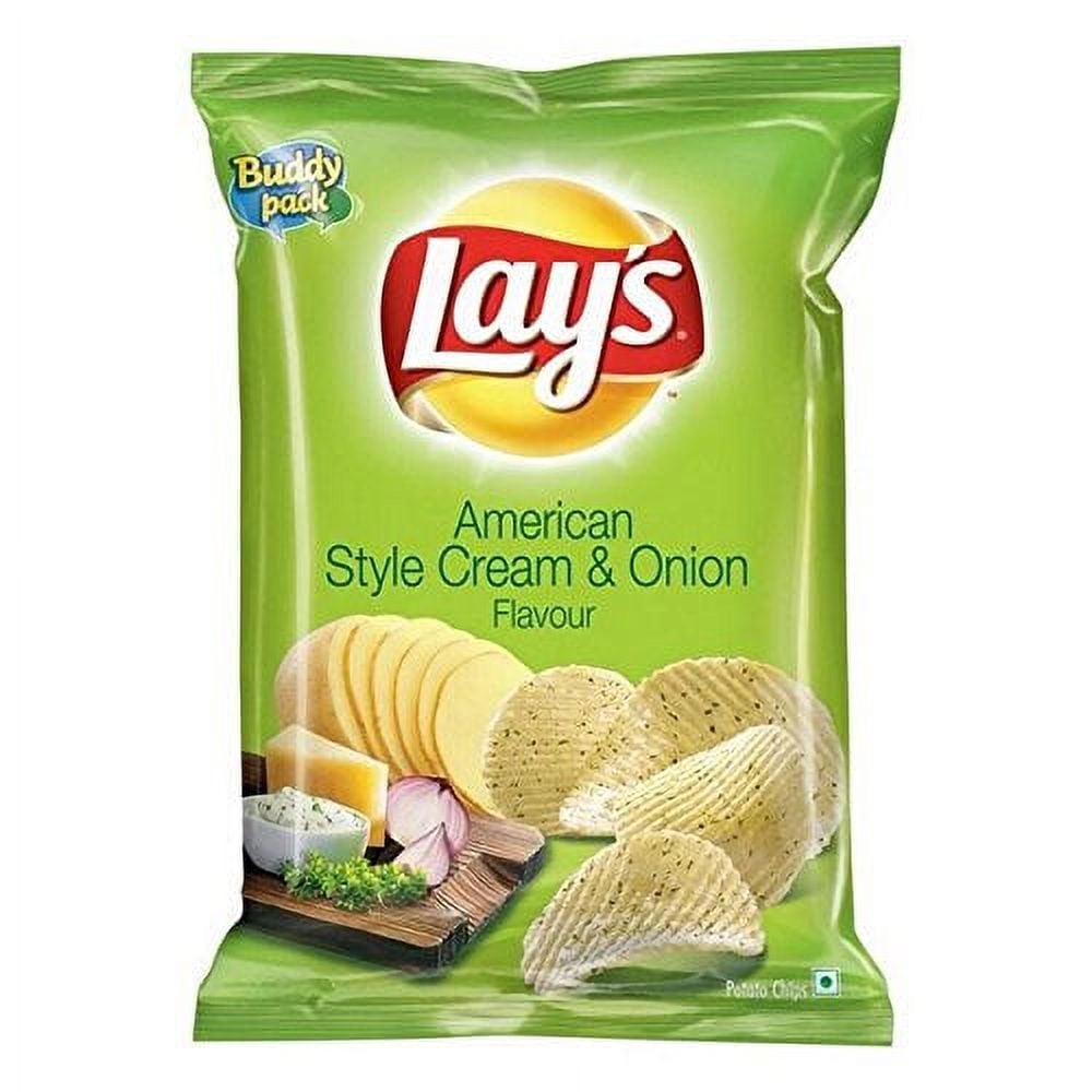 Lays American Cream & Onion flavour, 52 grams, pack of 8 - India ...