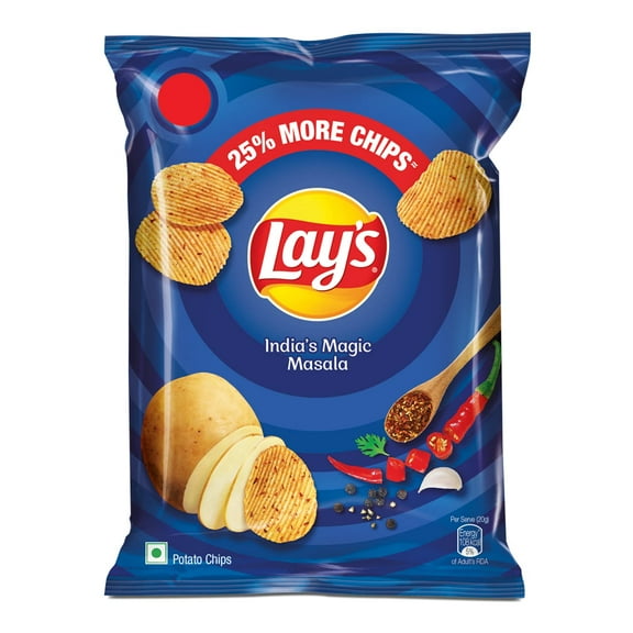 Lays Magic Masala Potato Chips  48g | Spicy Masala Flavored Crispy Snack