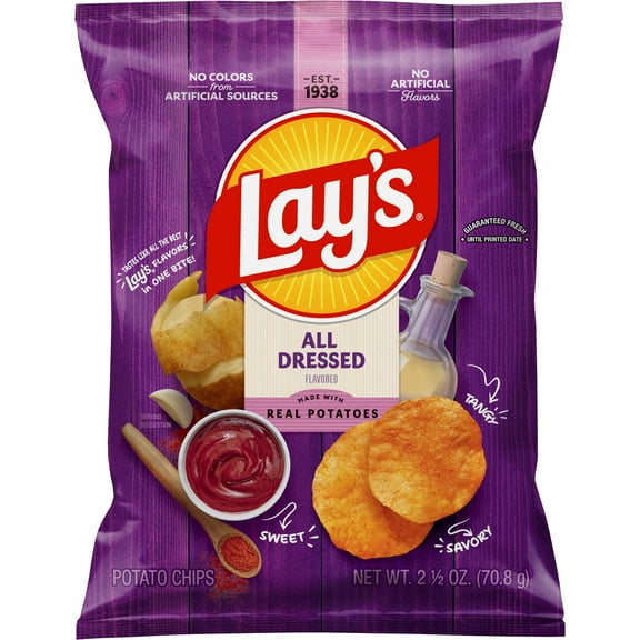 Lays Potato Chips All Dressed Flavored 2.5 Ounce Bag