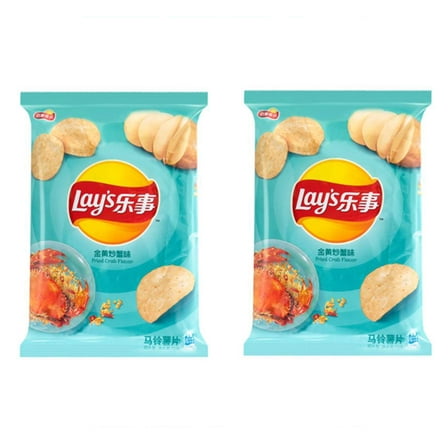 Lays Potato Chips Fried Crab Flavor 2.47 oz (Pack of 22)