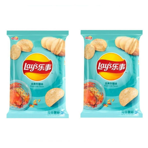 Lays Potato Chips Fried Crab Flavor 2.47 oz (Pack of 22)
