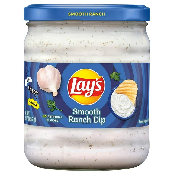 Lays Dip Smooth Ranch - 15 Oz