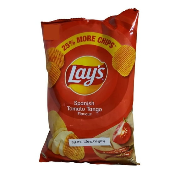Lays Spanish Tomato Tango Flavour 52g (Pack of 16)