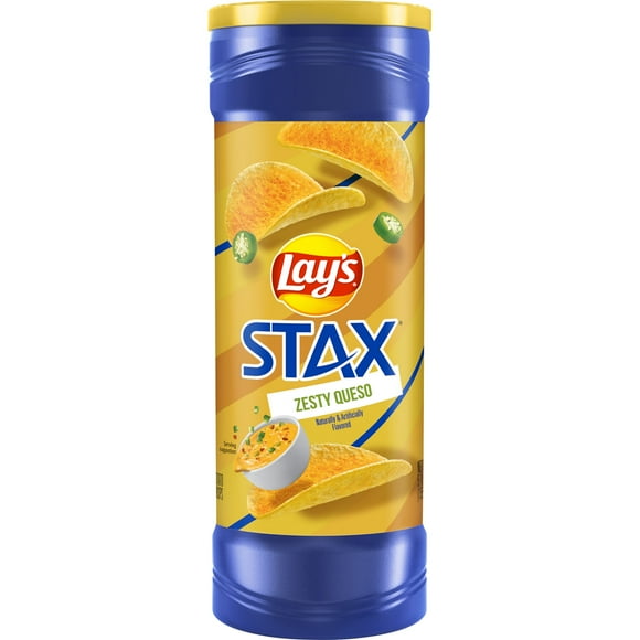Lays Stax Zesty Queso Potato Chips, 5.5 oz