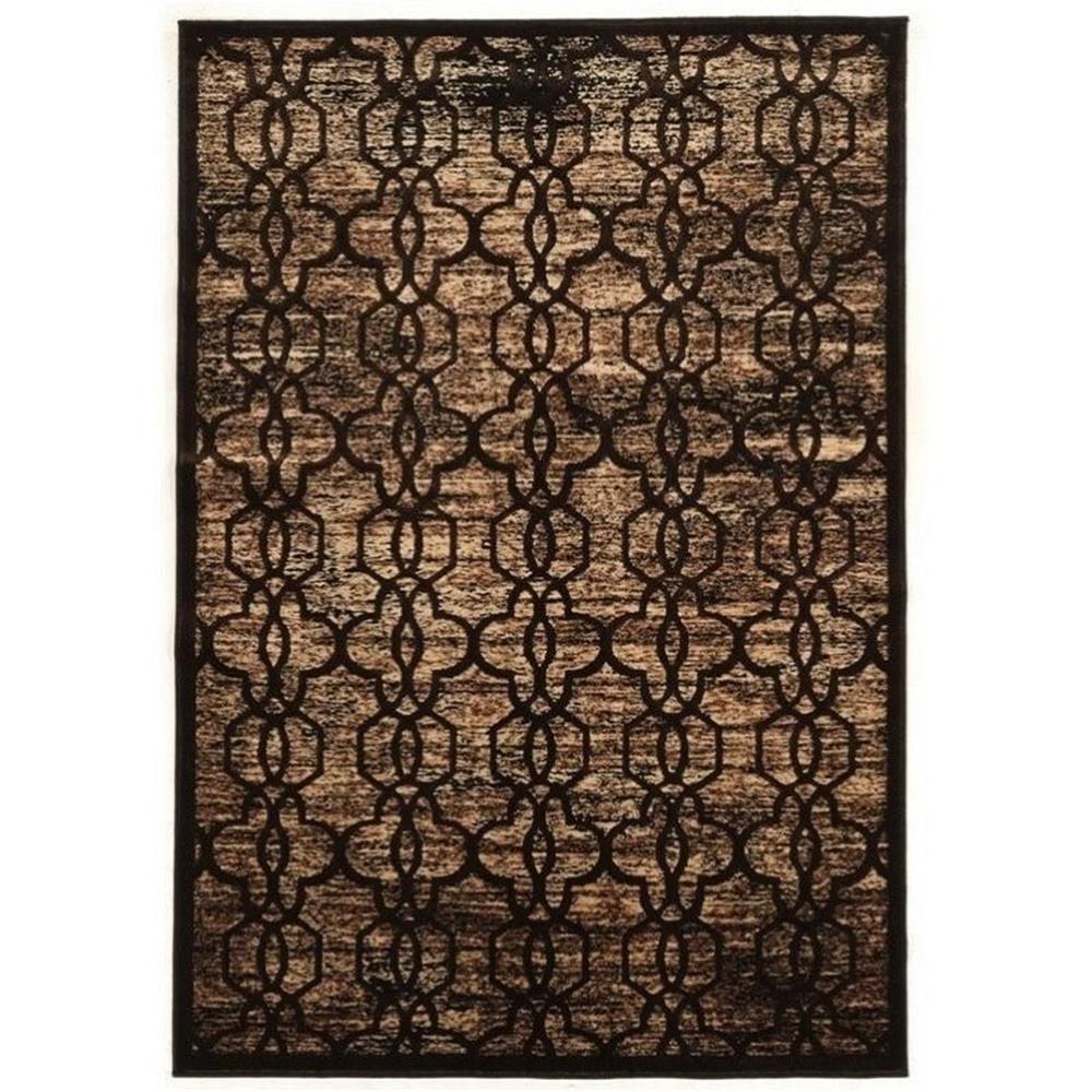 Laysan Home 5' x 7'6" Rug in Brown and Beige