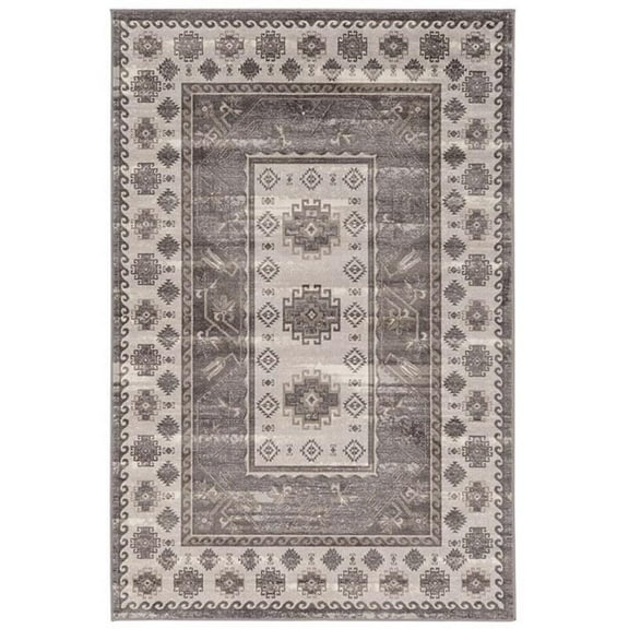 Laysan Home 8' x 10' Power Loomed Rug in Gray