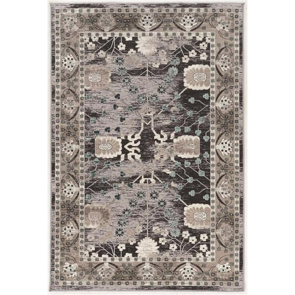 Laysan Home 9' x 12' Power Loomed Rug in Gray