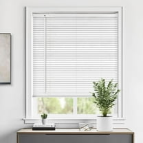 LazBlinds Cordless 1" Vinyl Horizontal Mini Blinds, Light Filtering Blinds for Windows, Blinds and Shades for Windows Size 20" W x 36" H, White