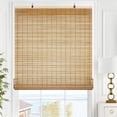thumbnail image 1 of LazBlinds Cordless Bamboo Blinds, Bamboo Roll Up Shades for Windows, Light Filtering Hanging Window Blinds, Bamboo Shades for Patio Indoor/Outdoor Porch, 32'' W x 48'' H, Squirrel, 1 of 6