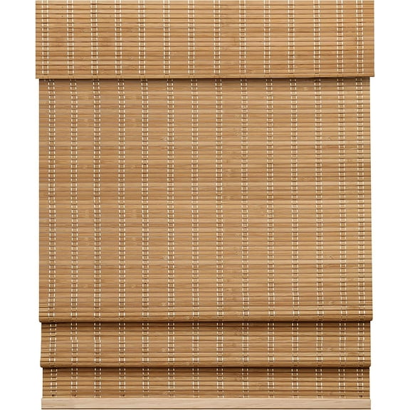 LazBlinds Cordless Bamboo Roman Shades, Light Filtering Window Treatment, Roll Up Bamboo Blinds for Windows, 23'' W x 60'' H