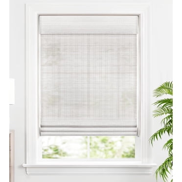 "Arlo Blinds Cordless Bamboo Roman Shades - Petite Rustique, Light ...