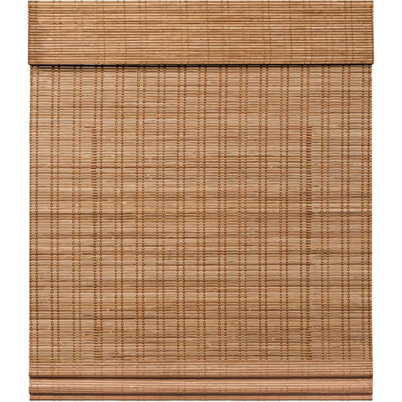 LazBlinds Cordless Bamboo Roman Shades, Light Filtering Window Treatment, Roll Up Bamboo Blinds for Windows, 33'' W x 60'' H