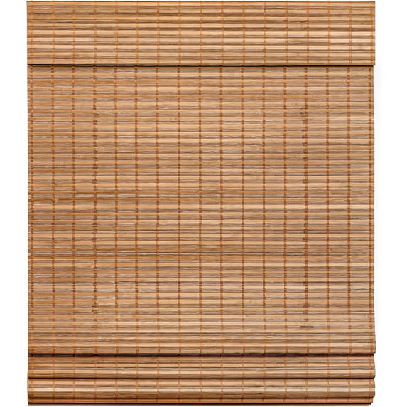 LazBlinds Cordless Bamboo Roman Shades, Light Filtering Window Treatment, Roll Up Bamboo Blinds for Windows, 47'' W x 60'' H