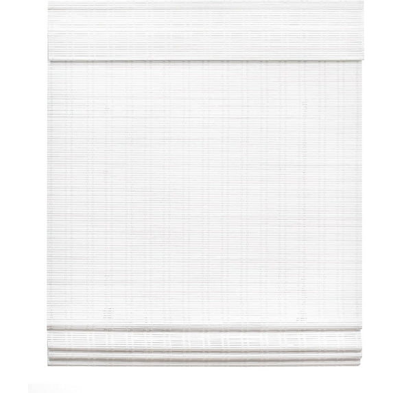 LazBlinds Cordless Bamboo Roman Shades, Light Filtering Window Treatment, Roll Up Bamboo Blinds for Windows, 33'' W x 60'' H