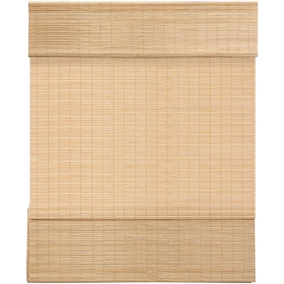 LazBlinds Cordless Bamboo Roman Shades, Light Filtering Window Treatment, Roll Up Bamboo Blinds for Windows, 34'' W x 60'' H
