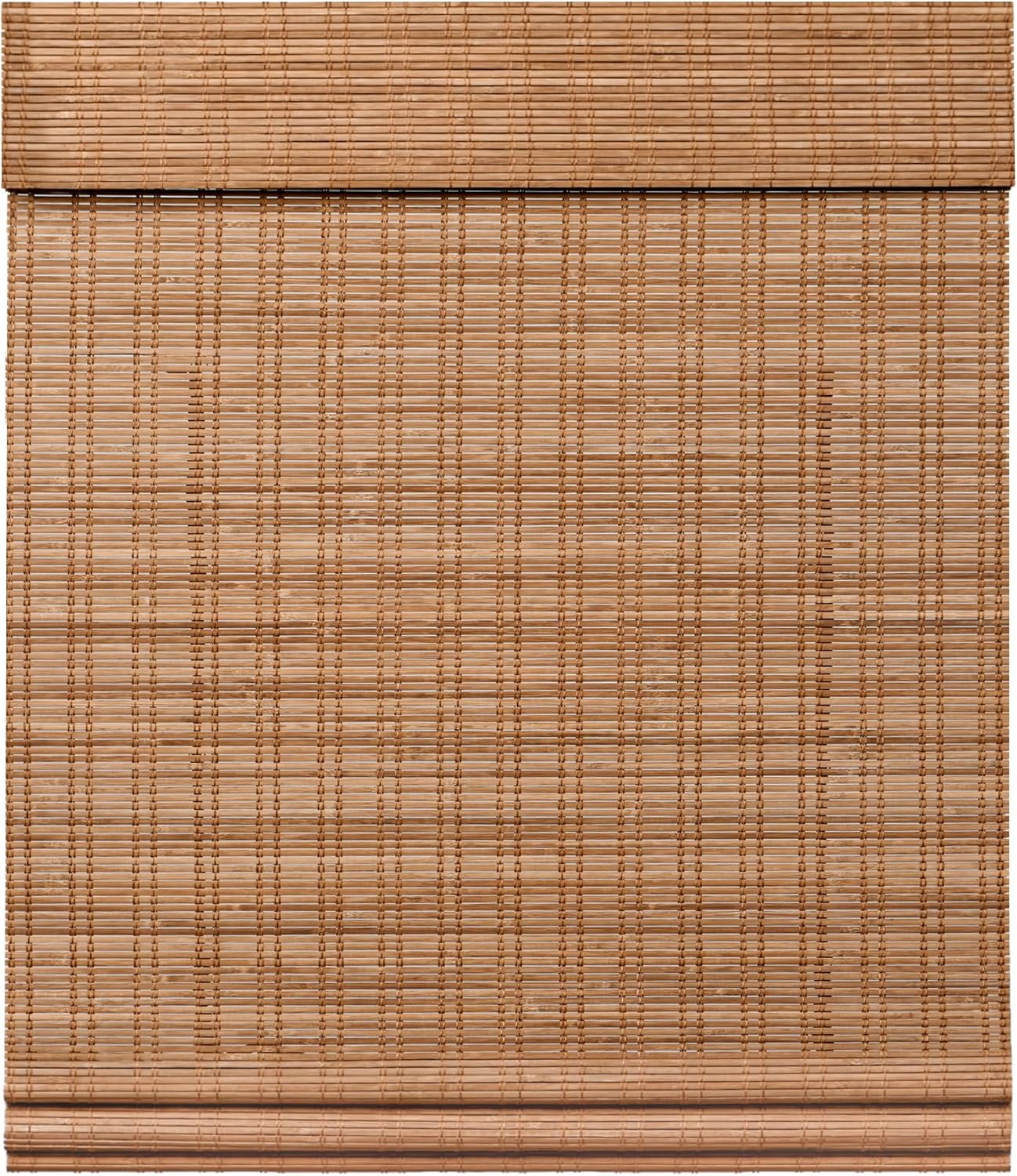 LazBlinds Cordless Bamboo Roman Shades, Light Filtering Window Treatment, Roll Up Bamboo Blinds for Windows, 47'' W x 60'' H