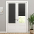 thumbnail image 1 of LazBlinds Cordless Cellular Shades for French Doors, No Drill French Door Blinds for Privacy, Blackout Light Blocking Honeycomb Shades for Sliding Doors Front Door Patio, 1 Pack, 12" W x 70" H, Black, 1 of 6